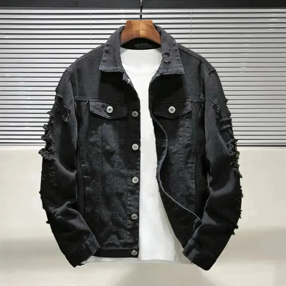 Casual Loose Men Denim Trucker Jacket