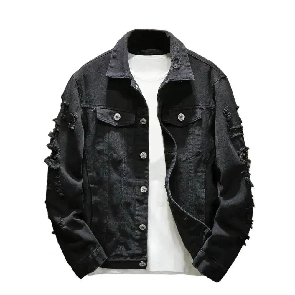 Casual Loose Men Denim Trucker Jacket