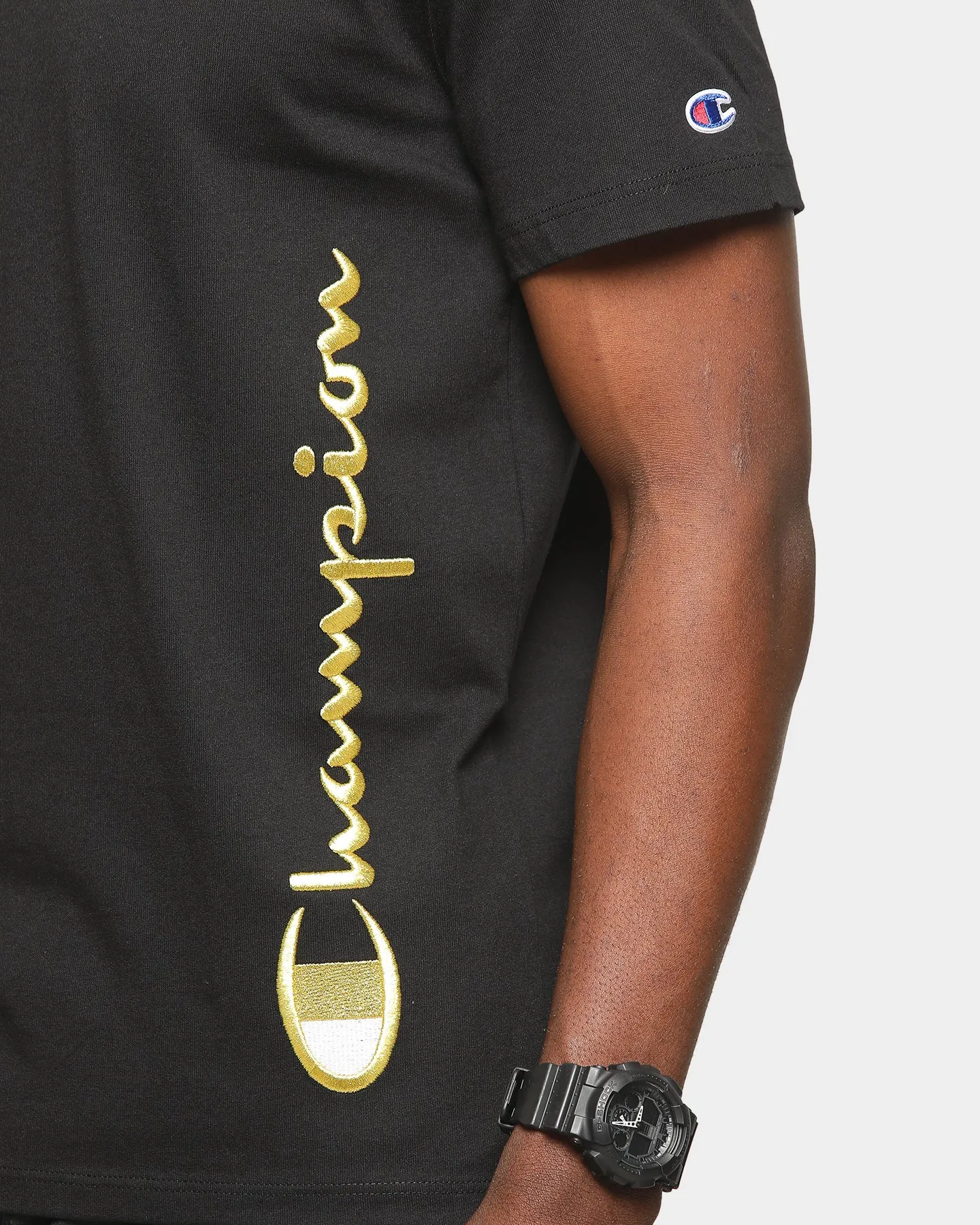 Champion Heritage Script T-Shirt Black/Gold
