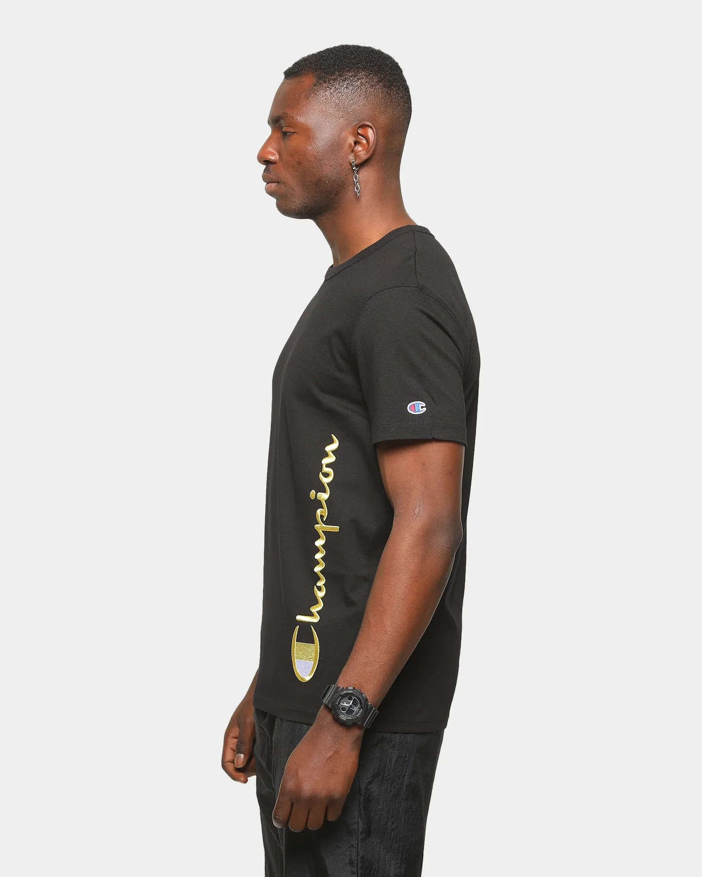 Champion Heritage Script T-Shirt Black/Gold