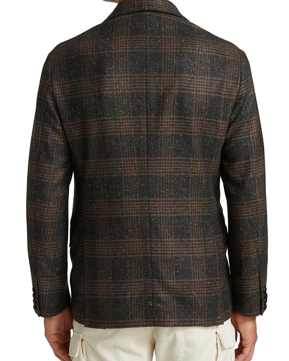 Charcoal and Brown Plaid Sportcoat