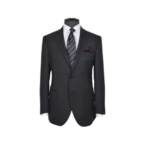 CHARCOAL HERRINGBONE 160s WOOL