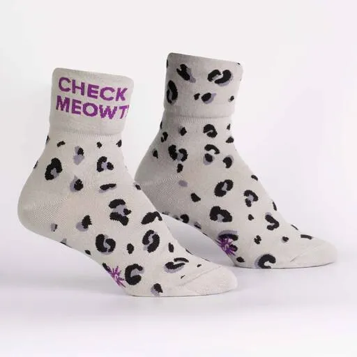 Check Meowt Cuff Socks