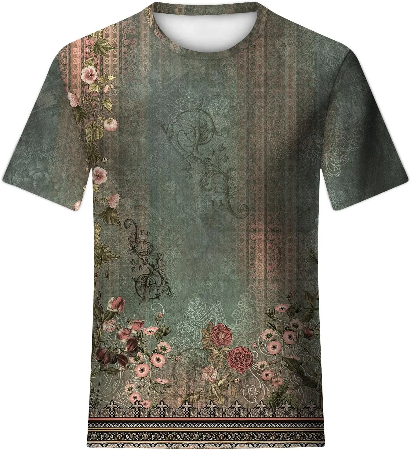 ChicCrate Womens Dressy Tops 2025 Summer Fashion Casual Short Sleeve Round Neck Boho T Shirts Beach Vacation Clothes