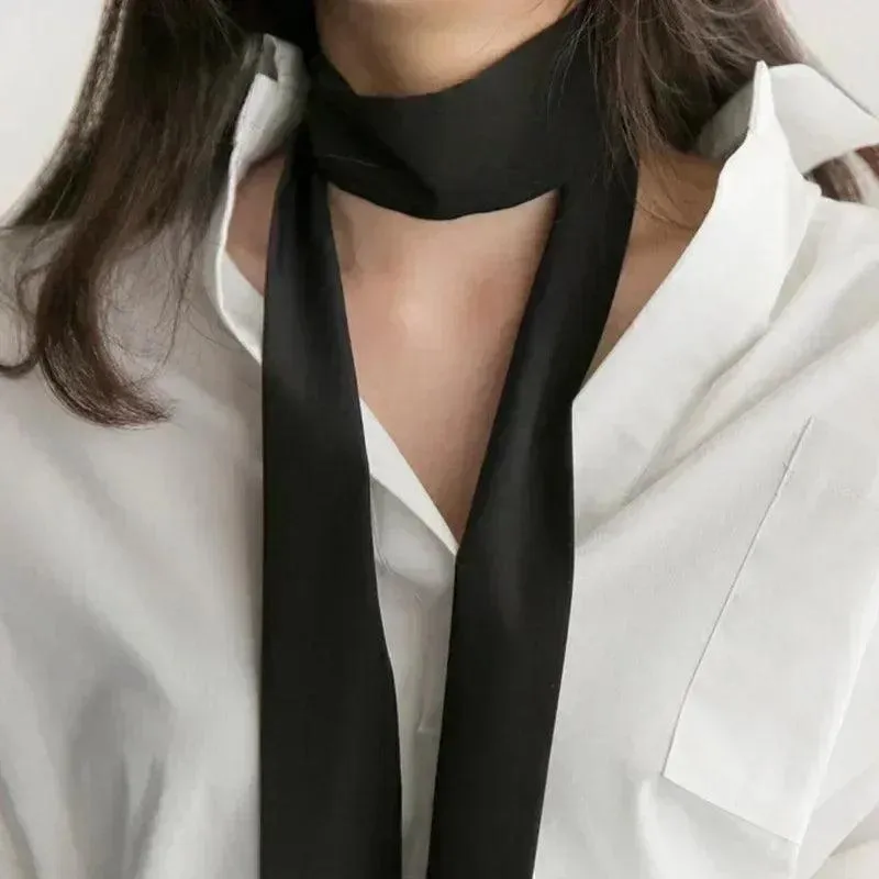 Chiffon Silk Scarf, Luxury Fashion Accessory, Versatile Wearable, Soft & Lightweight, Elegant Design, Perfect for All Seasons, 74.8in Length