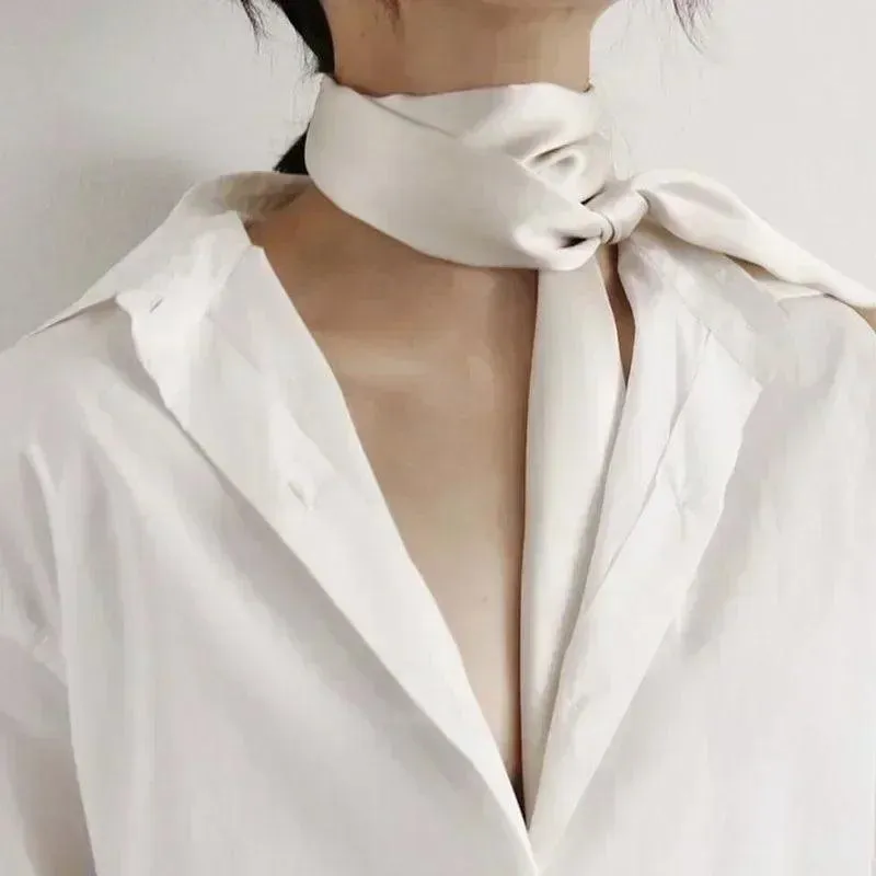 Chiffon Silk Scarf, Luxury Fashion Accessory, Versatile Wearable, Soft & Lightweight, Elegant Design, Perfect for All Seasons, 74.8in Length
