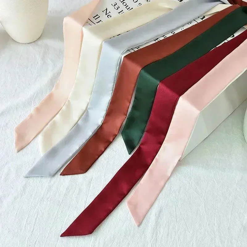 Chiffon Silk Scarf, Luxury Fashion Accessory, Versatile Wearable, Soft & Lightweight, Elegant Design, Perfect for All Seasons, 74.8in Length