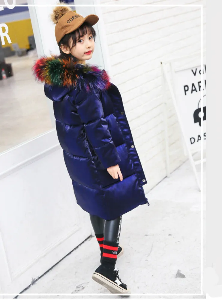 Children Outerwear Overcoat Hooded Colored Fur