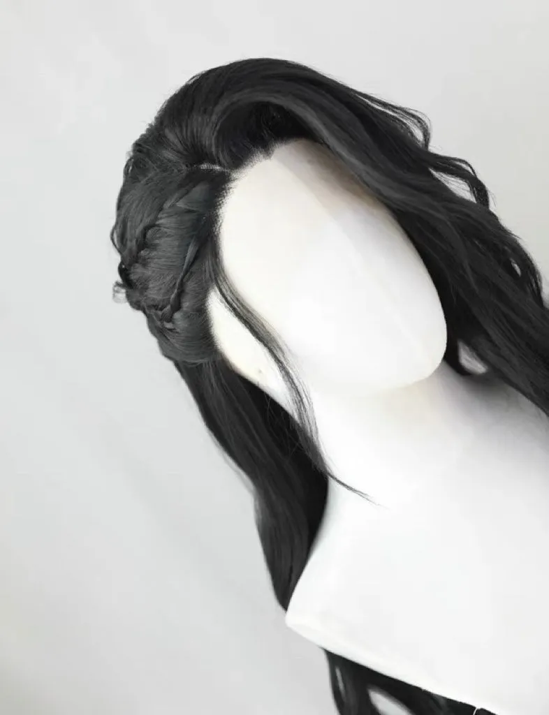 Chinese Paladin Costume Hair Wig for Hanfu
