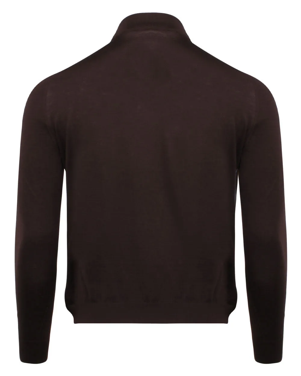 Chocolate Mock Neck Knit Sweater