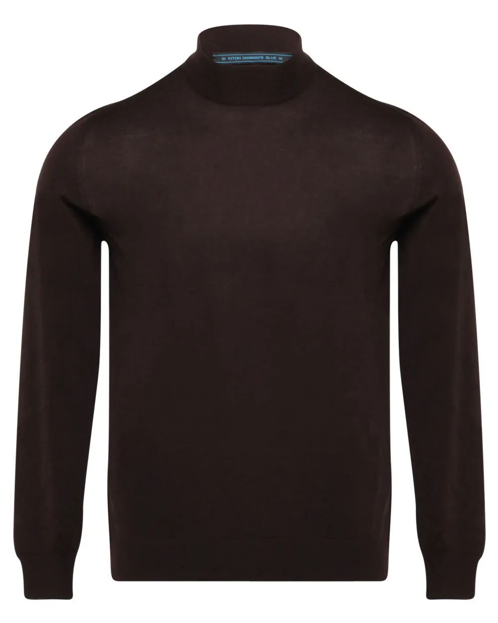 Chocolate Mock Neck Knit Sweater