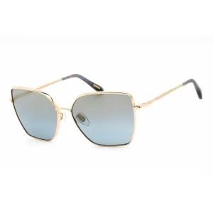 Chopard Men's Sunglasses - Full Rim Shiny Rose Gold Metal Rectangular | SCHF76V 300G