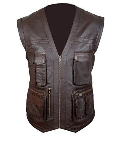 Chris Pratt Owen Jurassic World Premium Leather Vest by TJS