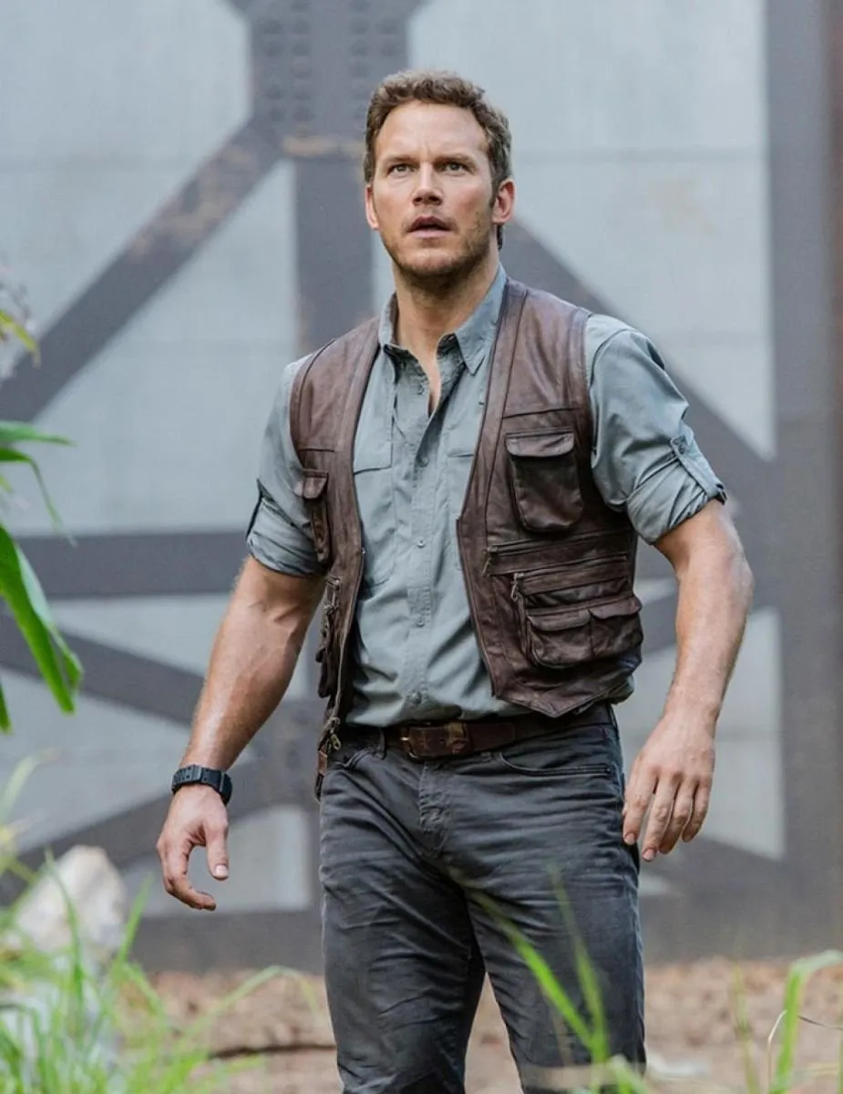 Chris Pratt Owen Jurassic World Premium Leather Vest by TJS