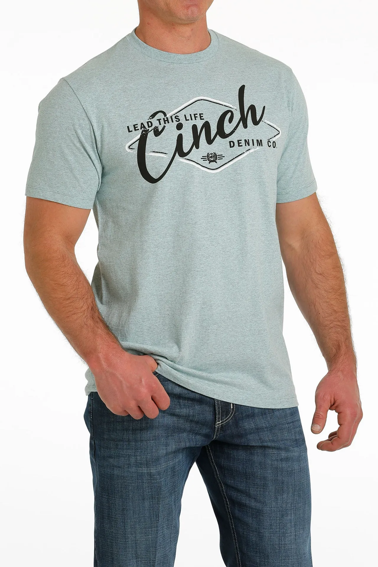 Cinch Denim Co. "Lead This Life" Graphic T-Shirt - Heather Teal