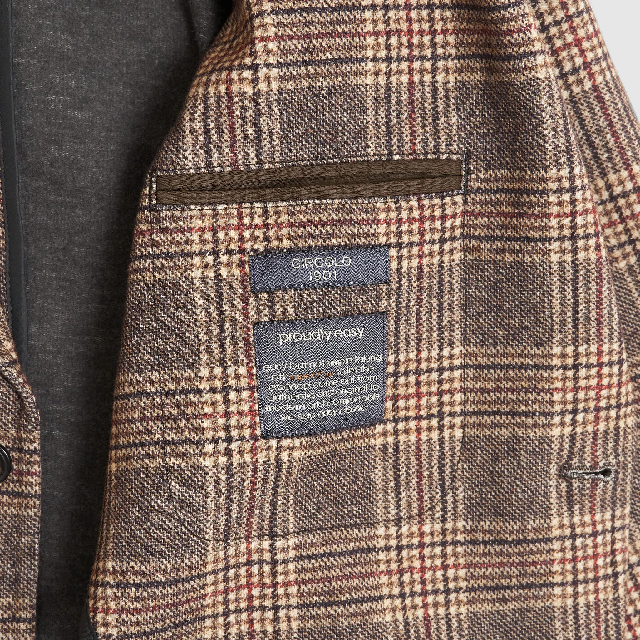 Circolo 1901 Easy To Wear Men's Plaid Blazer