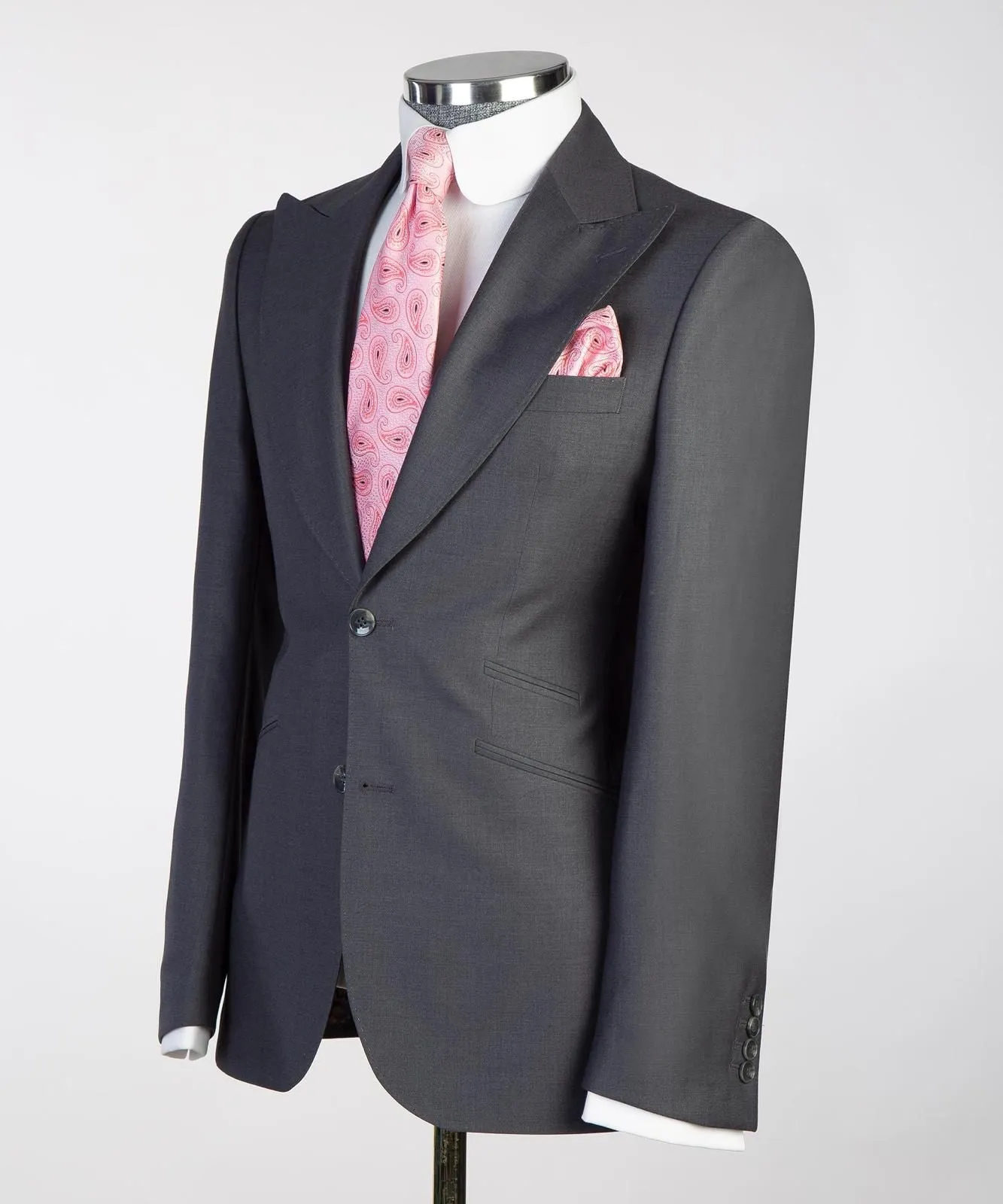 Classic Charcoal Dark Grey Suit For Men