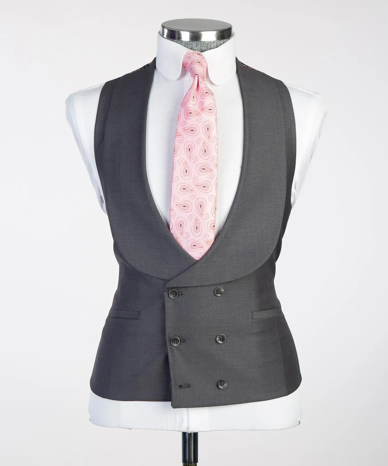 Classic Charcoal Dark Grey Suit For Men