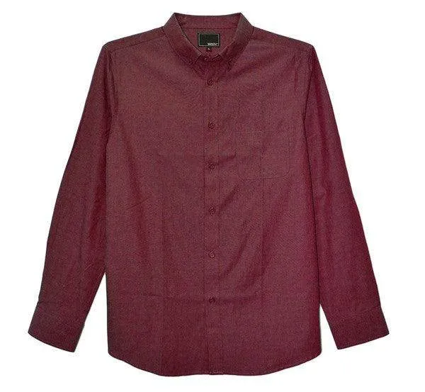 Classic Solid Color Casual Long Sleeve Shirts Men