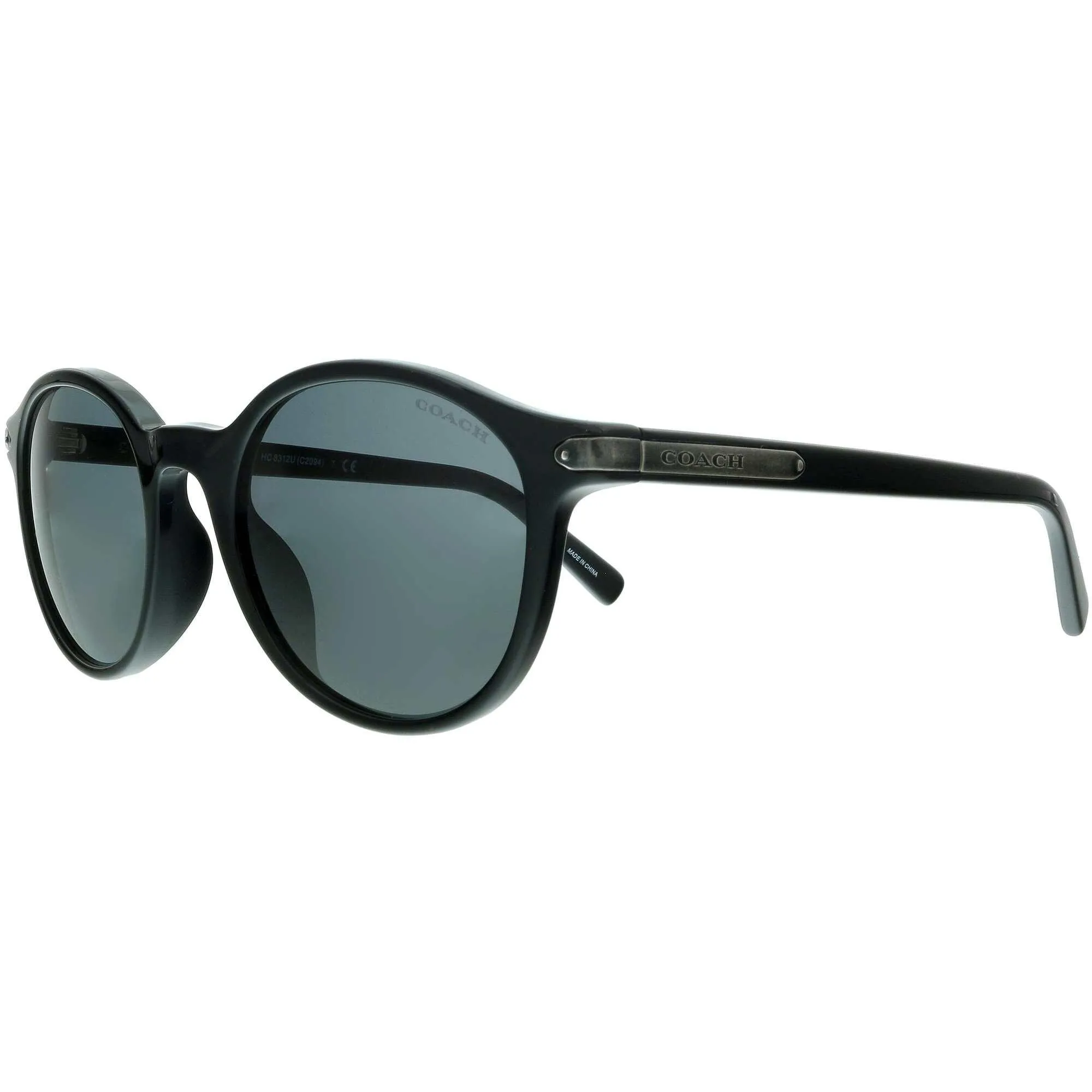 Coach Men's Sunglasses - Full Rim Black Round Plastic Frame | COACH 0HC8312U 500287