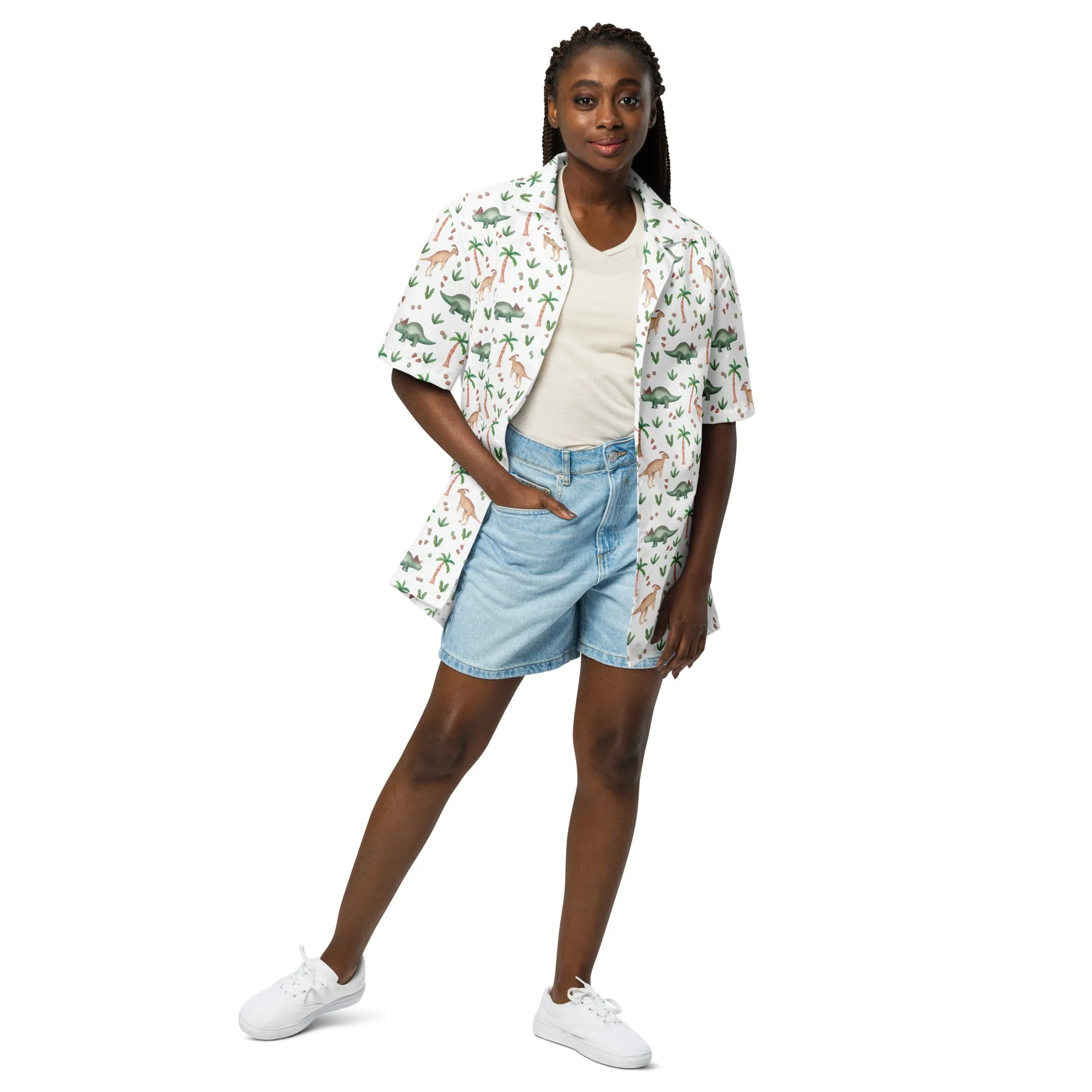 Coconuts & Palms - Dinosaur Hawaiian Shirt