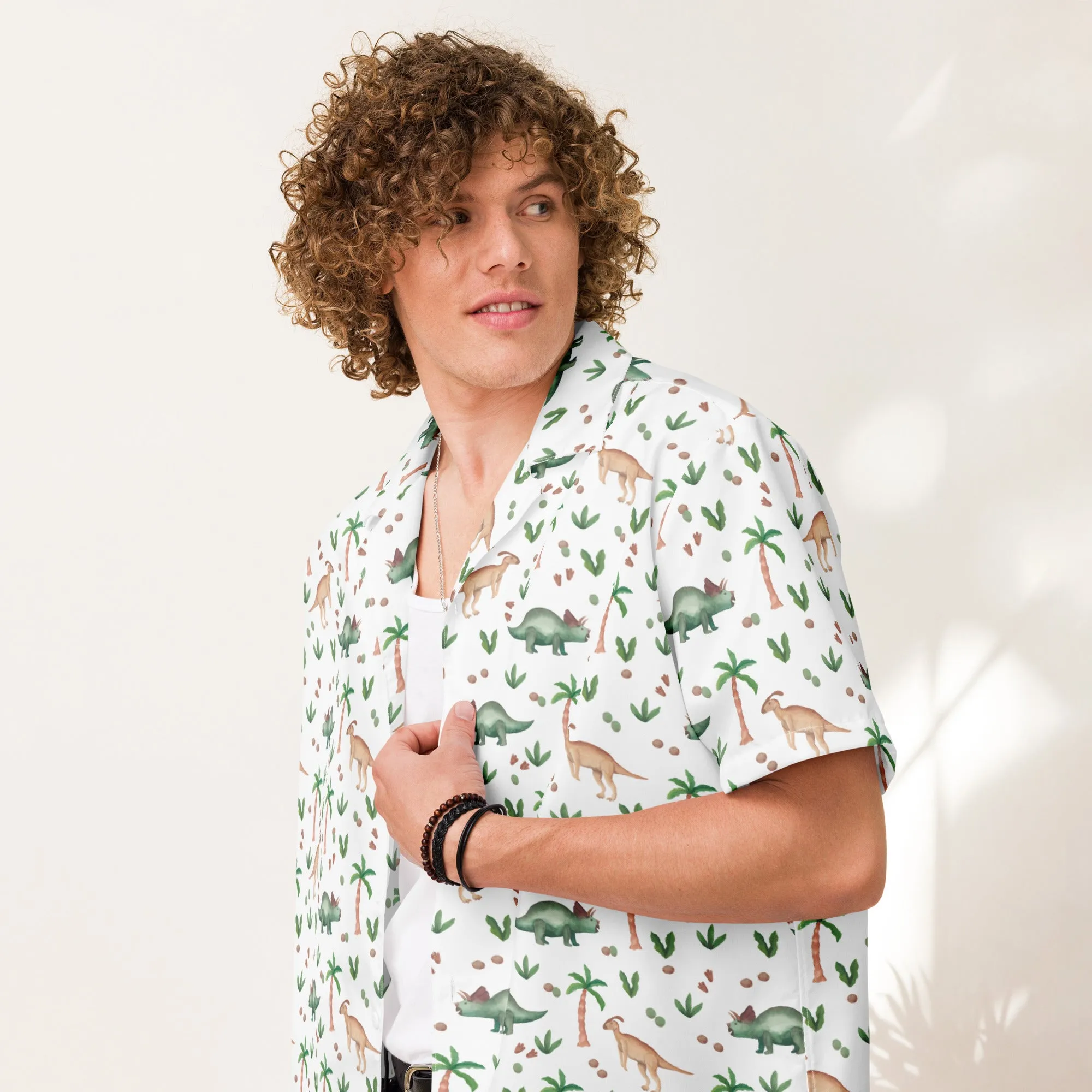 Coconuts & Palms - Dinosaur Hawaiian Shirt
