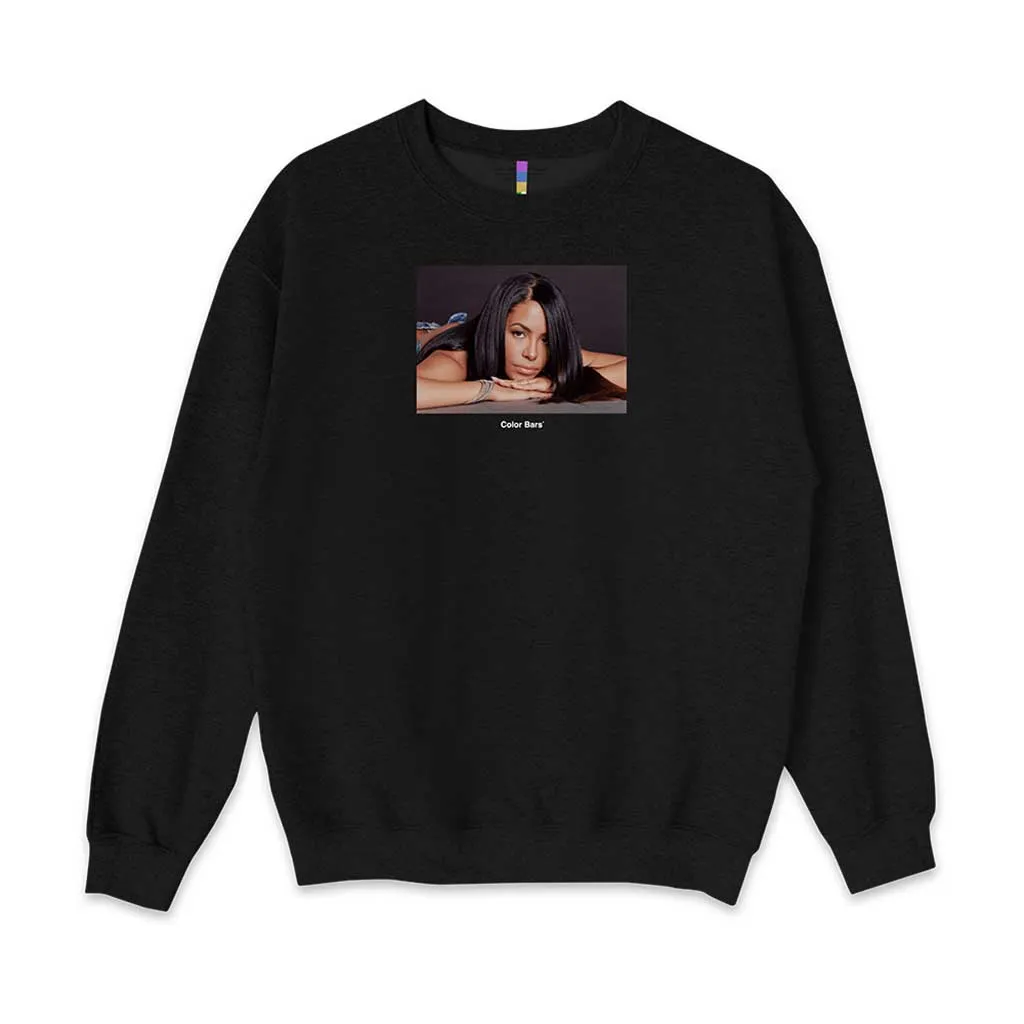 Color Bars Aaliyah Reflect Crewneck - Black