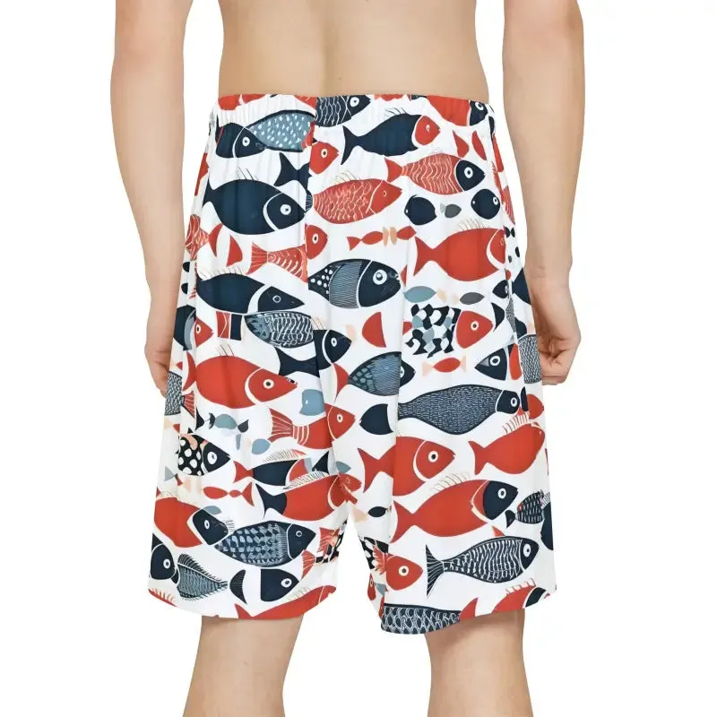 Colorful Fishes Men's Sports Shorts