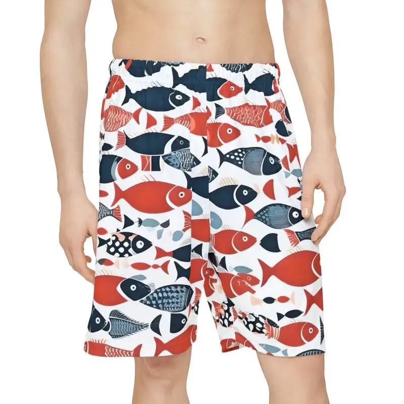 Colorful Fishes Men's Sports Shorts