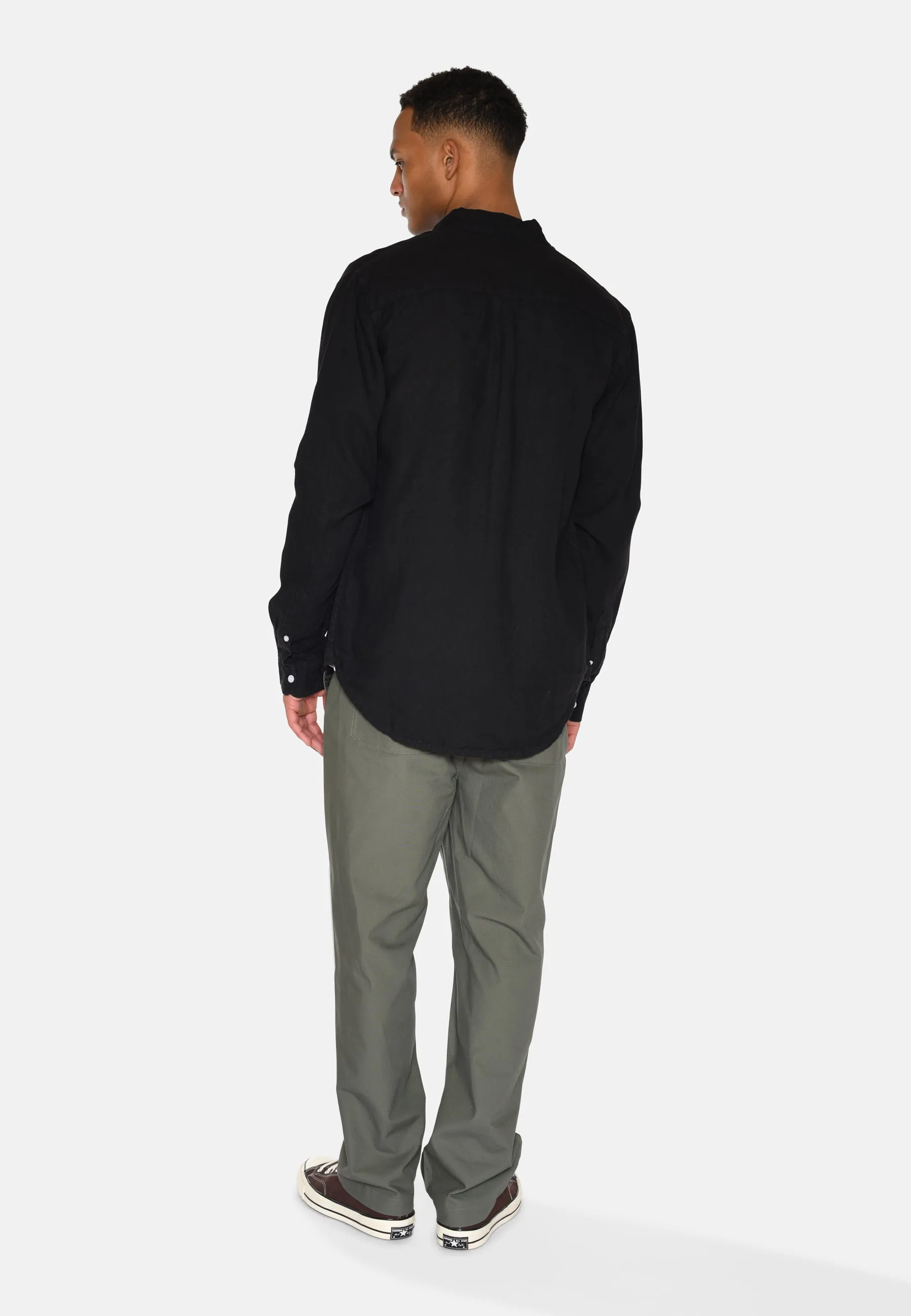 Colt long sleeved reg linen shirt 4115 - Caviar
