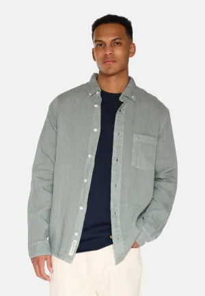 Colt long sleeved reg linen shirt 4115 - Gray Mist