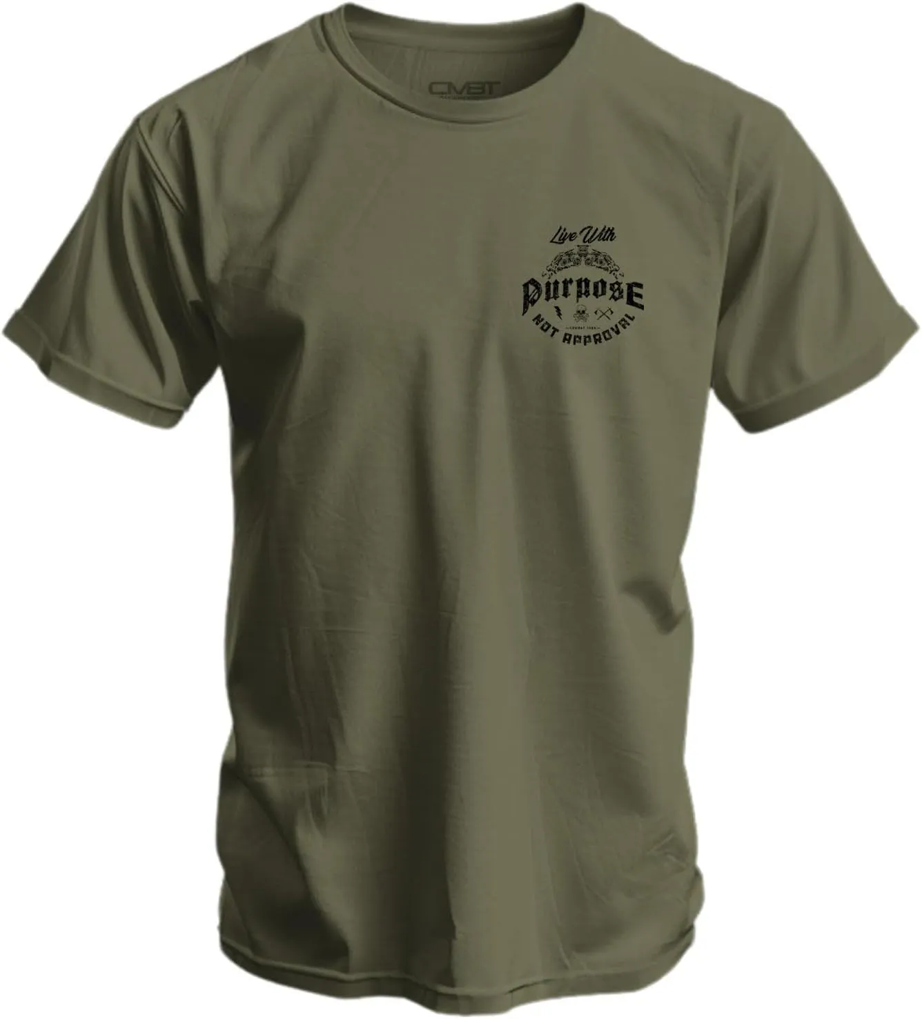 Combat Iron Men's Graphic T-Shirt | Live with Purpose, Not Approval | Cotton-Poly Blend