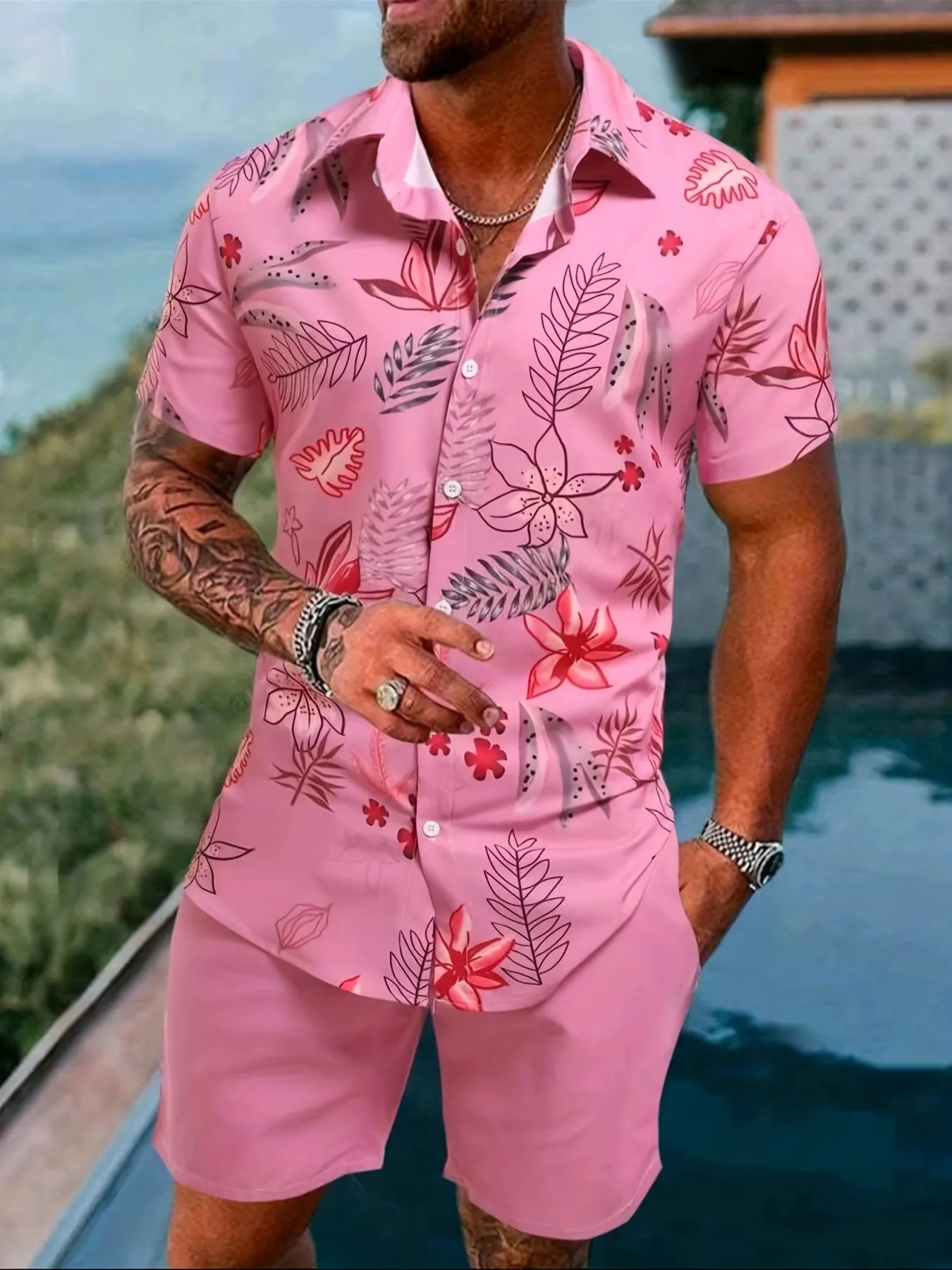 Connor - Men's Spring/Fall Beach-Style Two-Piece Sports Suit