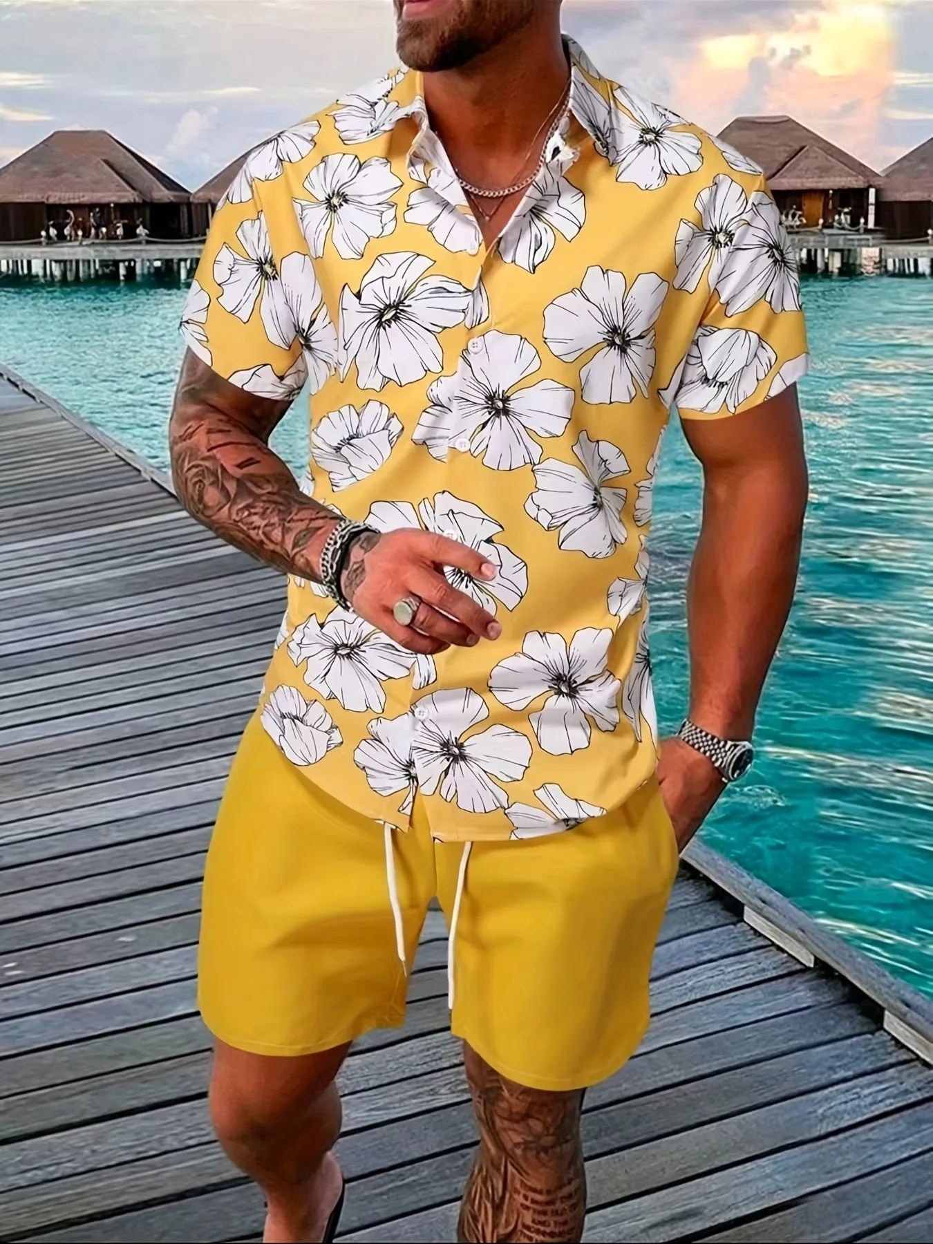 Connor - Men's Spring/Fall Beach-Style Two-Piece Sports Suit