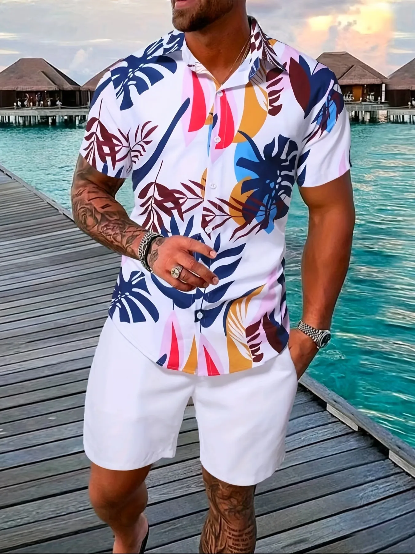 Connor - Men's Spring/Fall Beach-Style Two-Piece Sports Suit
