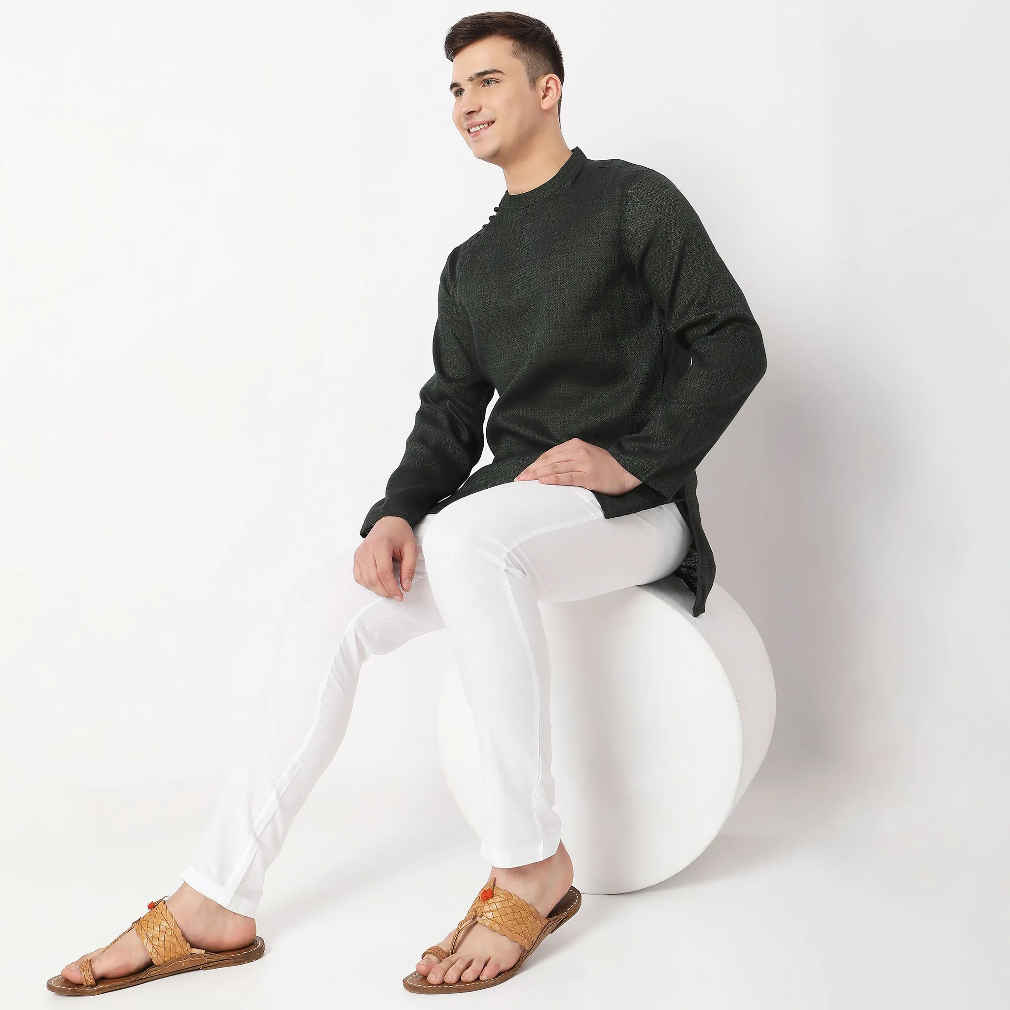 Cotton Ethnic Pant Semi Churidar - Perfect Companion to Kurta & Shirts Kurtas