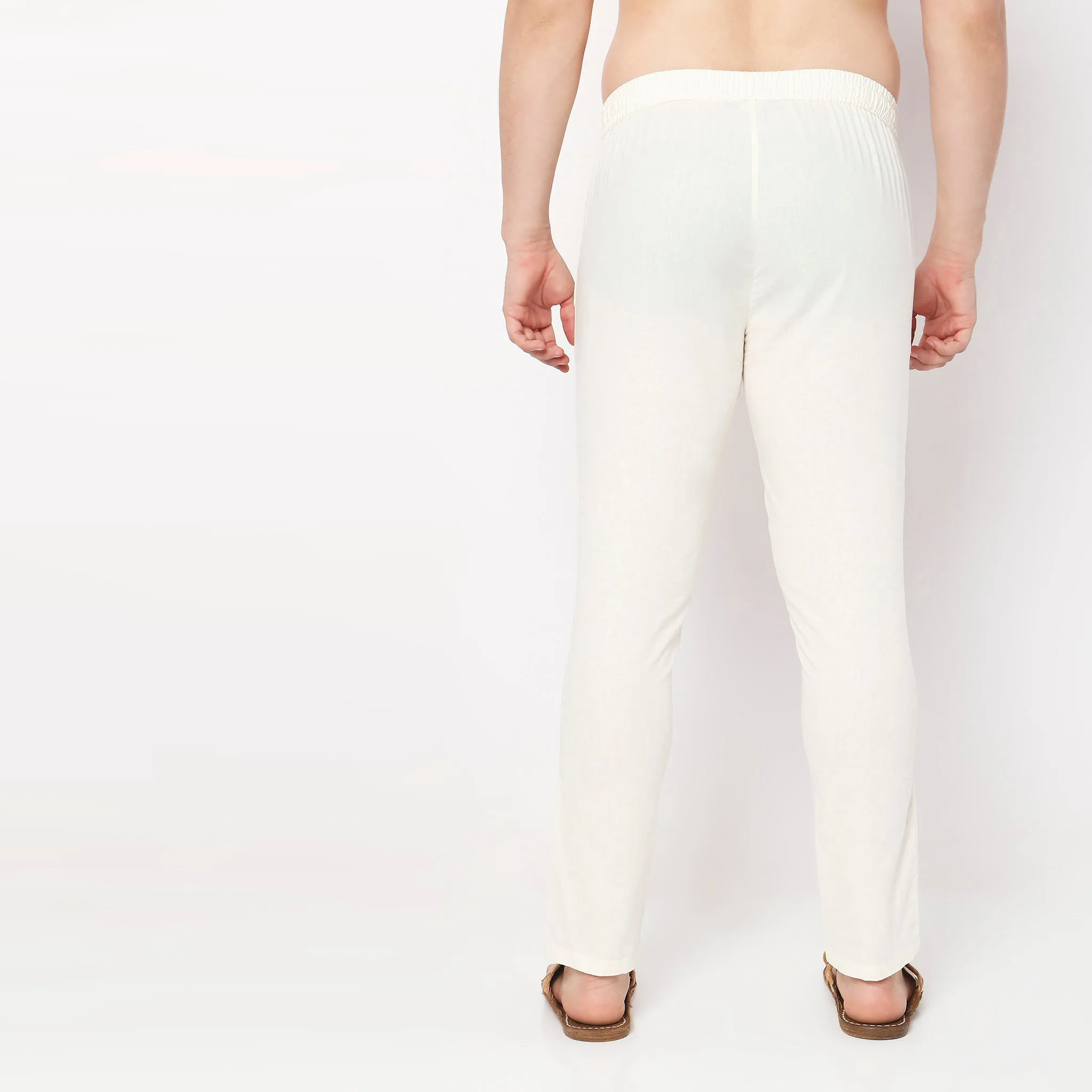 Cotton Ethnic Pant Semi Churidar - Perfect Companion to Kurta & Shirts Kurtas