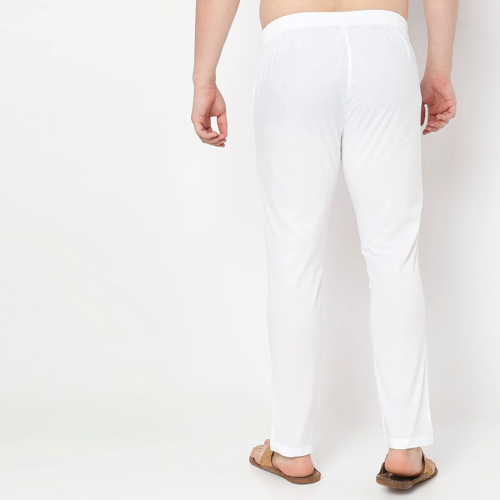 Cotton Ethnic Pant Semi Churidar - Perfect Companion to Kurta & Shirts Kurtas