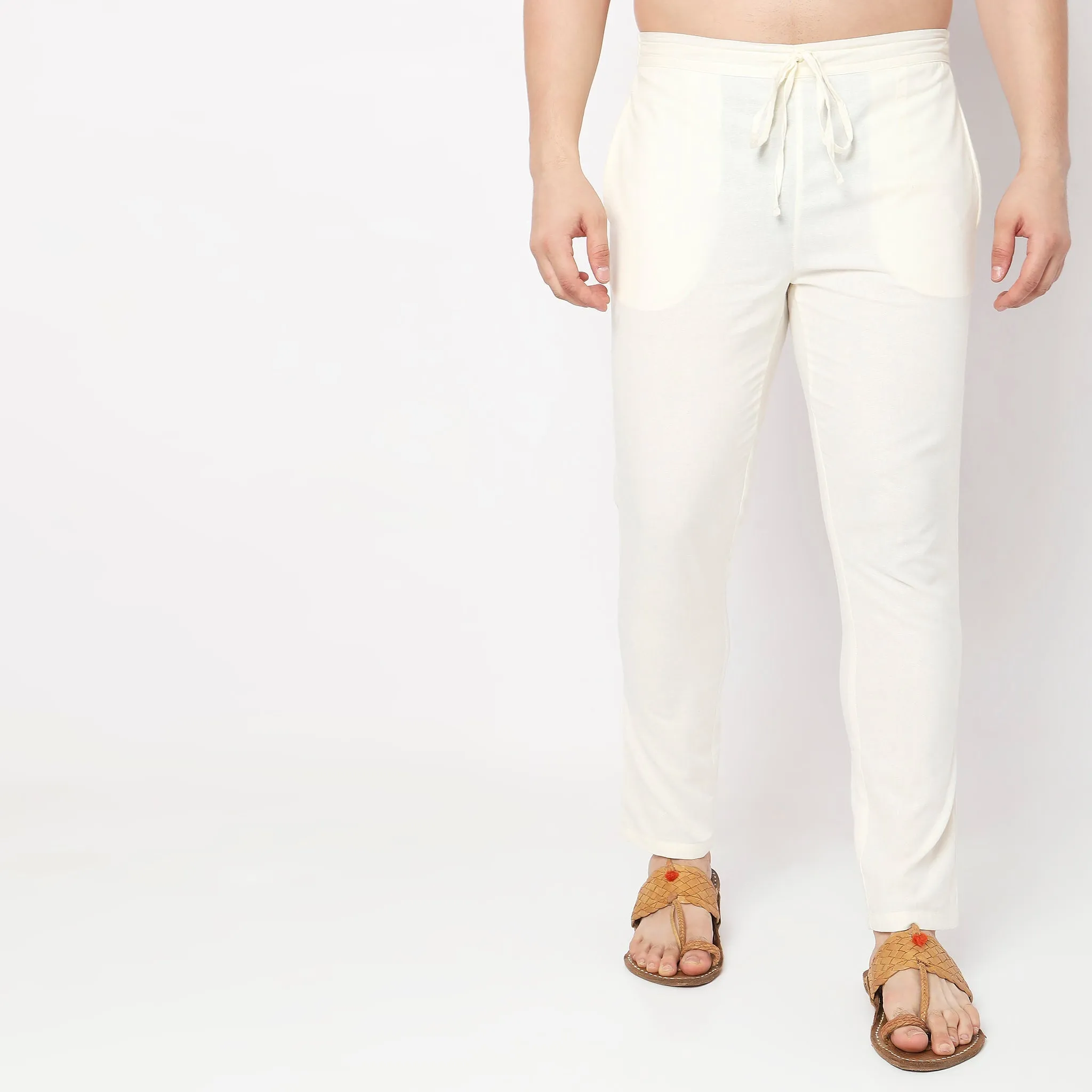 Cotton Ethnic Pant Semi Churidar - Perfect Companion to Kurta & Shirts Kurtas