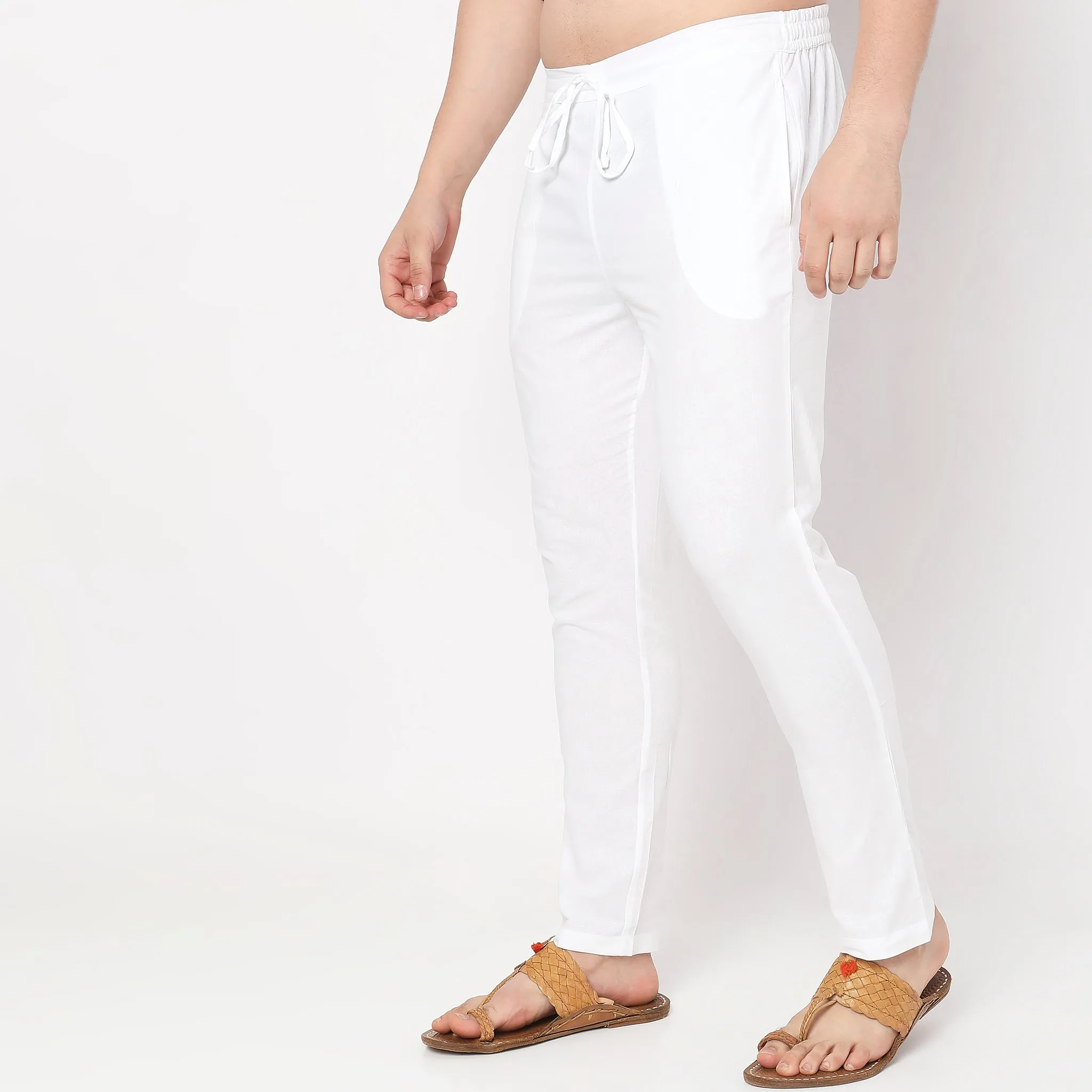 Cotton Ethnic Pant Semi Churidar - Perfect Companion to Kurta & Shirts Kurtas