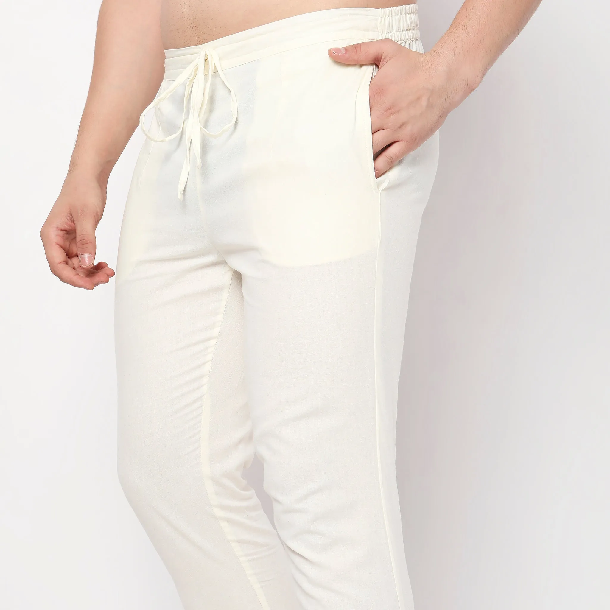Cotton Ethnic Pant Semi Churidar - Perfect Companion to Kurta & Shirts Kurtas