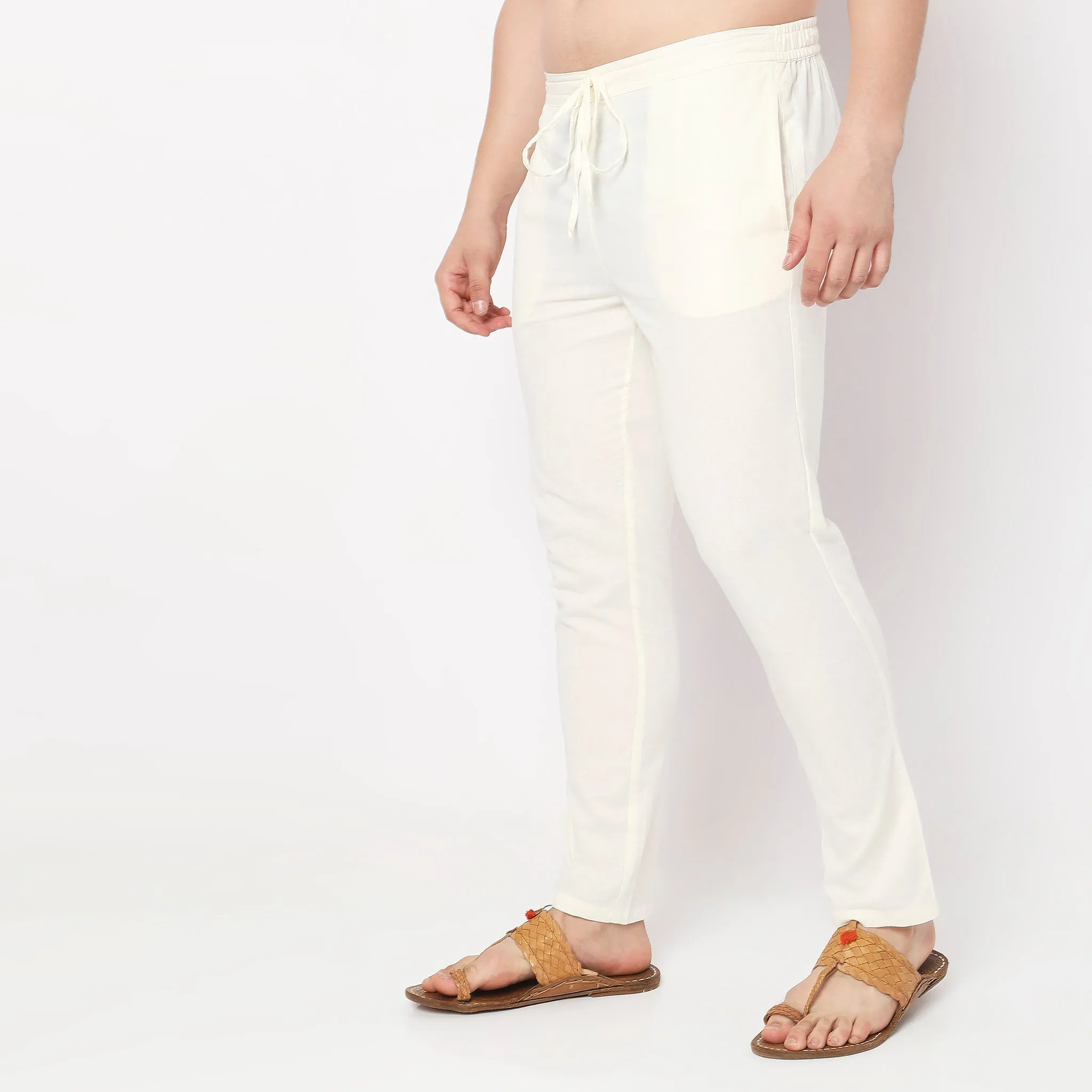 Cotton Ethnic Pant Semi Churidar - Perfect Companion to Kurta & Shirts Kurtas