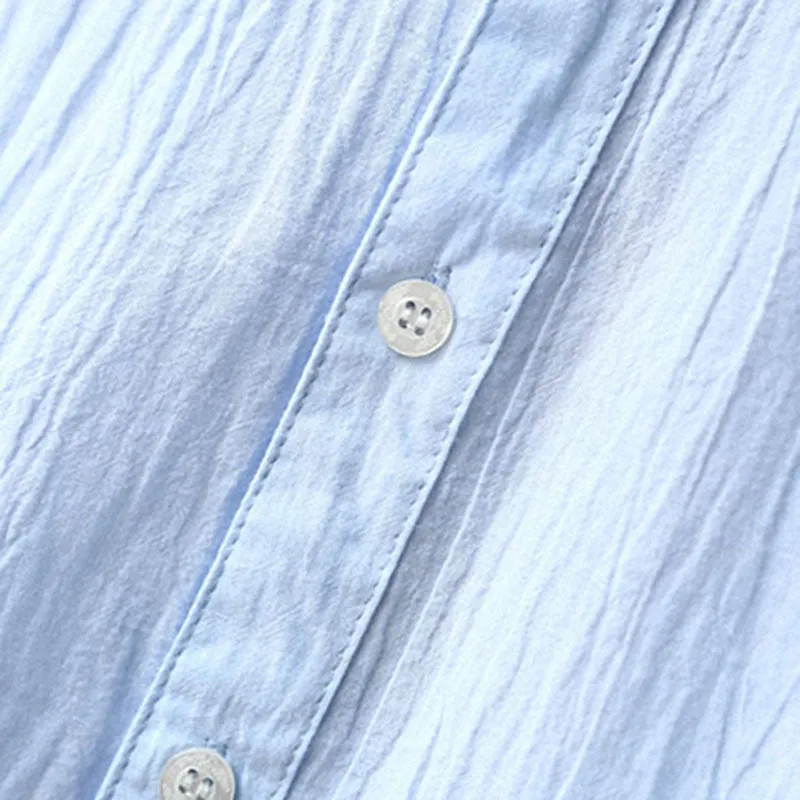 Cotton Linen Men's Shirt Long Sleeve Summer Style Slim Fit (Plus Size)
