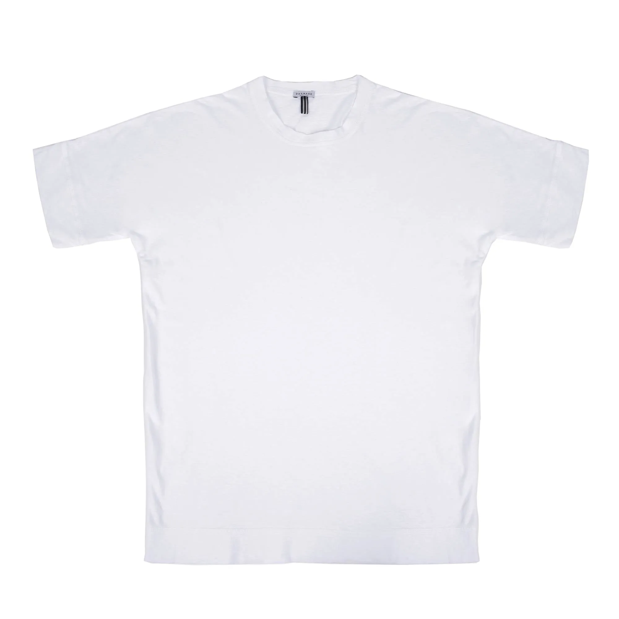COTTON/LINEN JERSEY T-SHIRT WITH KIMONO STYLE SHORT SLEEVES