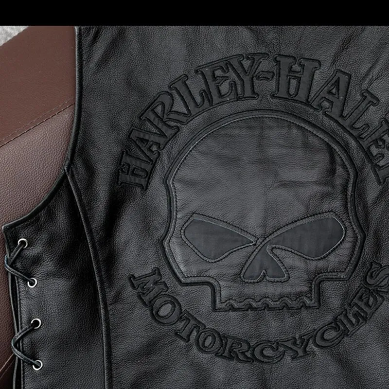 Cowhide Men's Genuine Leather Jacket Leather Vest