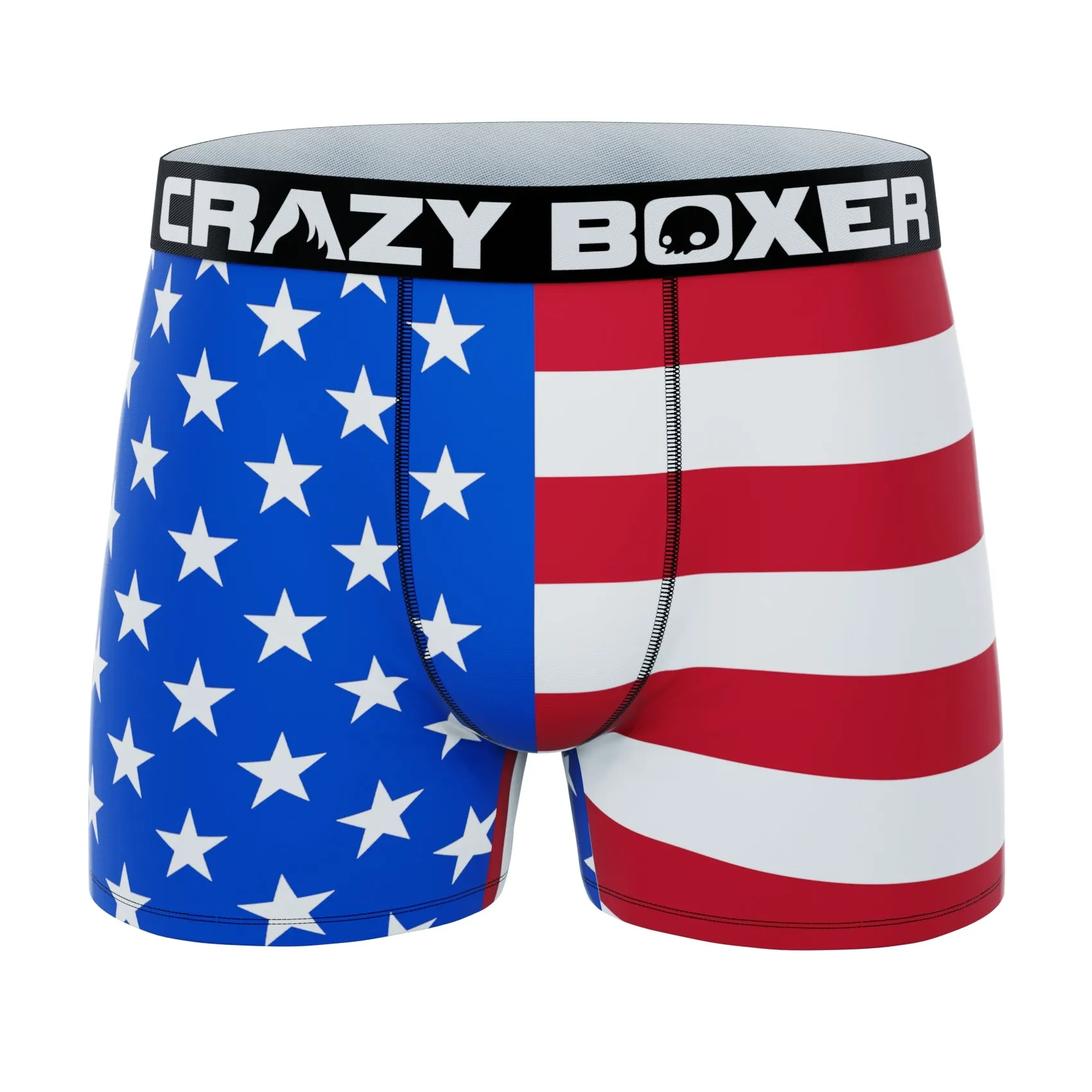 CRAZYBOXER America Money-Flag Men's Boxer Briefs (Pack 3)
