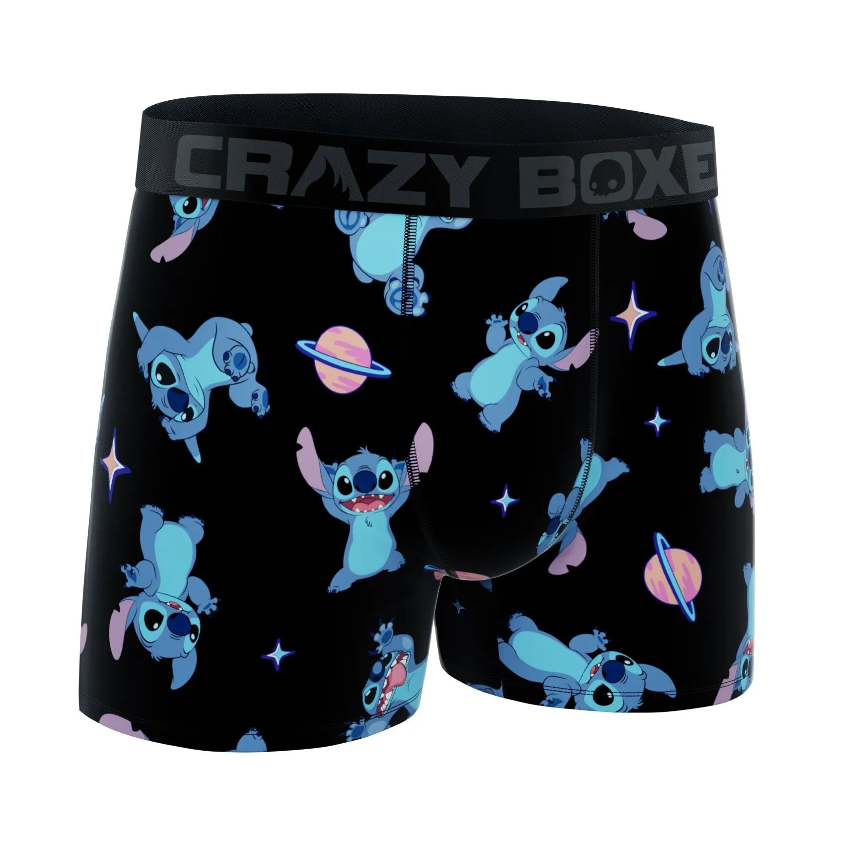 CRAZYBOXER Disney Black Stitch Men's Boxer Briefs
