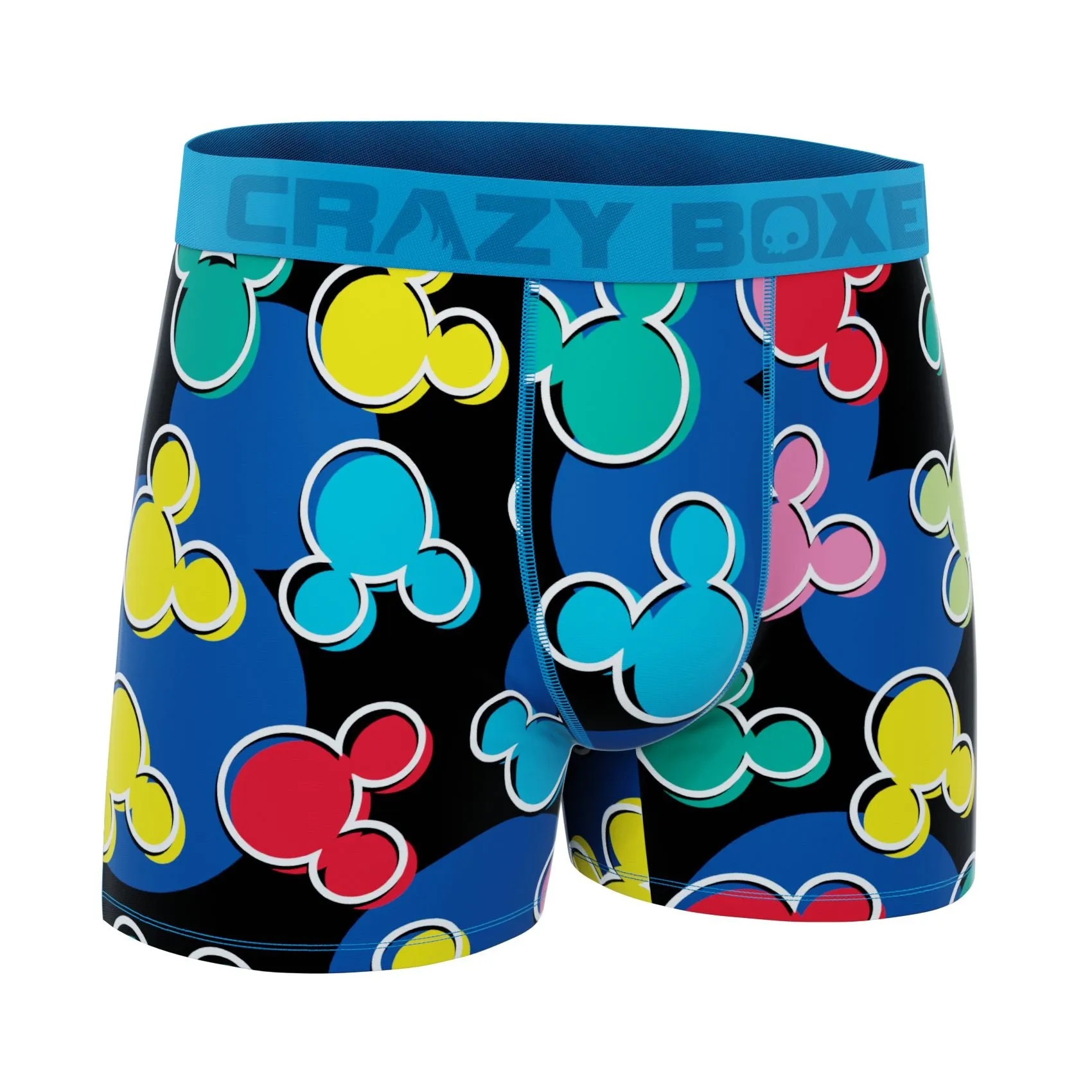 CRAZYBOXER Disney Mickey Heads Men's Boxer Briefs (Creative Packaging)