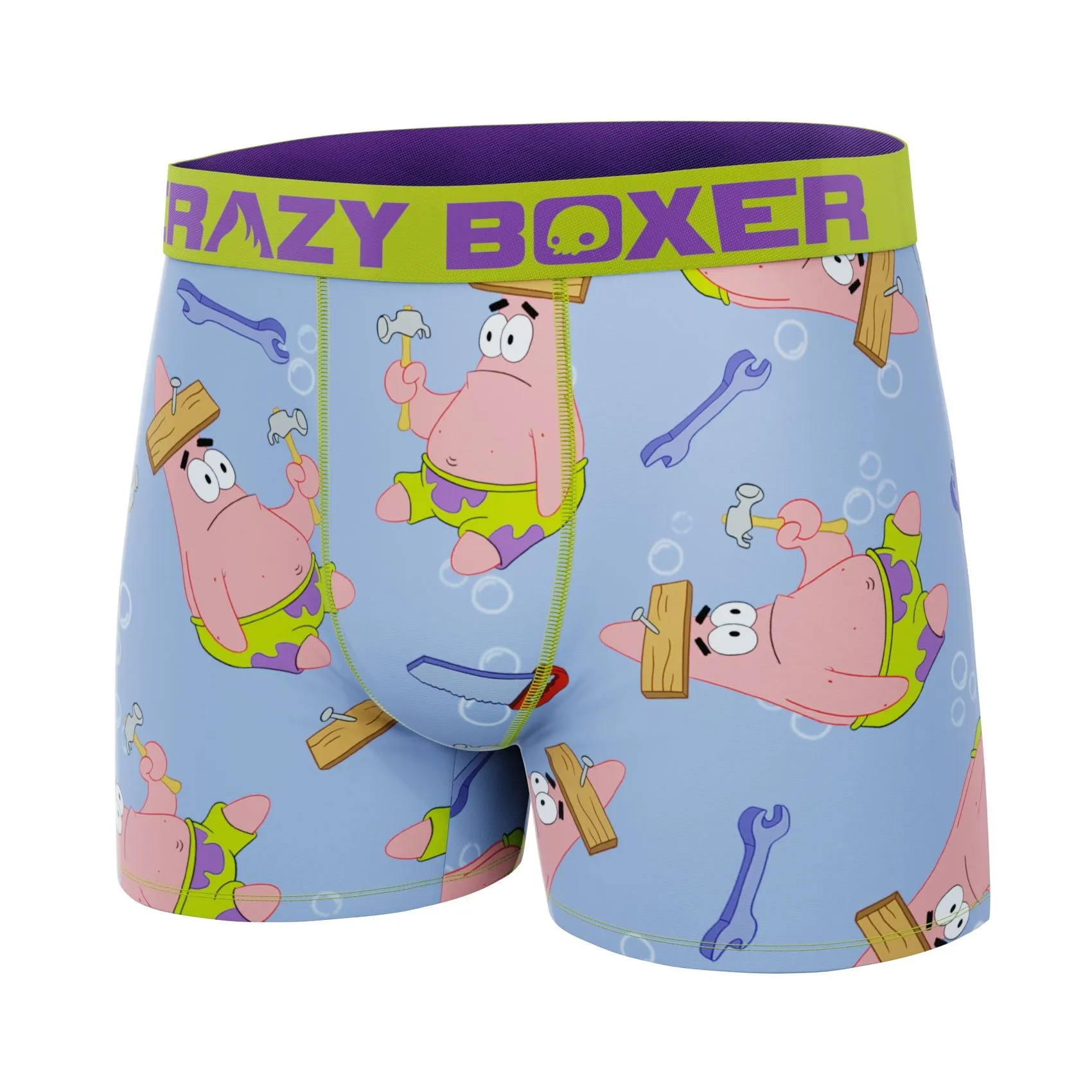 CRAZYBOXER Men's SpongeBob Patrick Breathable Soft Boxer Briefs