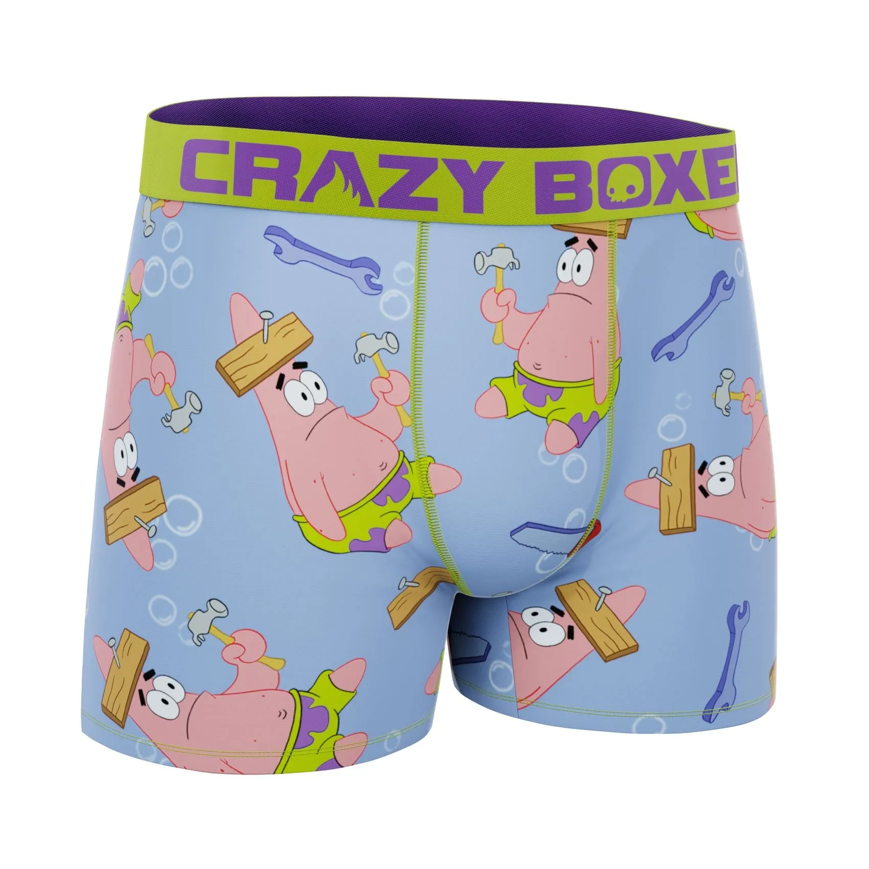 CRAZYBOXER Men's SpongeBob Patrick Breathable Soft Boxer Briefs